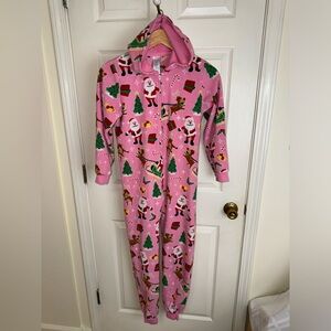 Pink Holiday Onsie Pajama